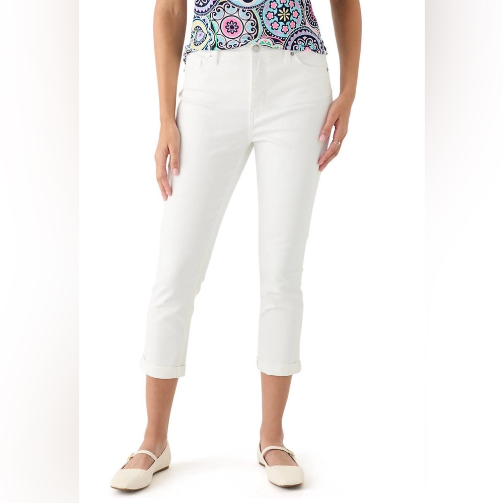 Crown & Ivy Women's High Rise Skinny Crop Jeans Size 14W